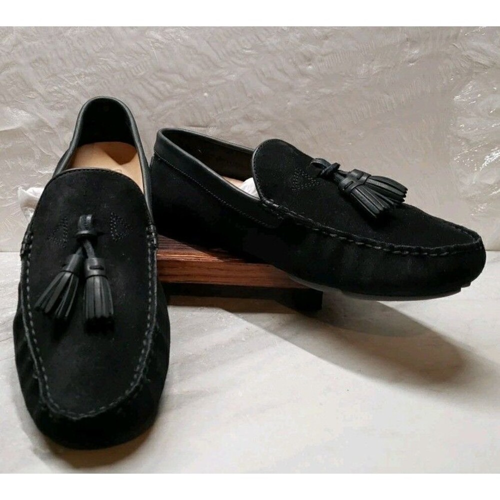 UGG Men's Marris Tassel Loafers Black Leather Shoes SN 1017319 Size 8
